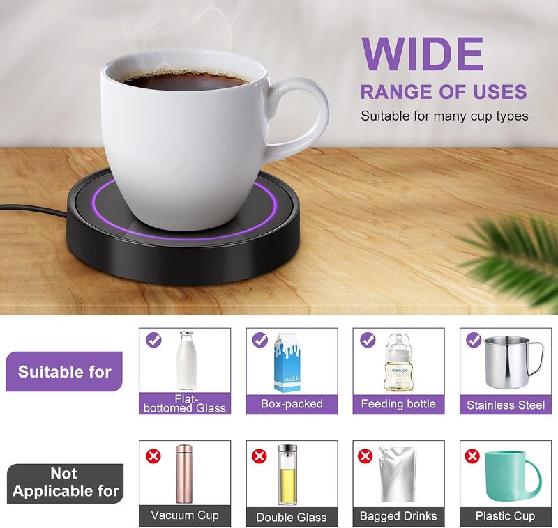 Dimux Coffee Mug Warmer - Auto On/Off Gravity-induction Mug Warmer for Office Desk and Family Living Room - Image 3
